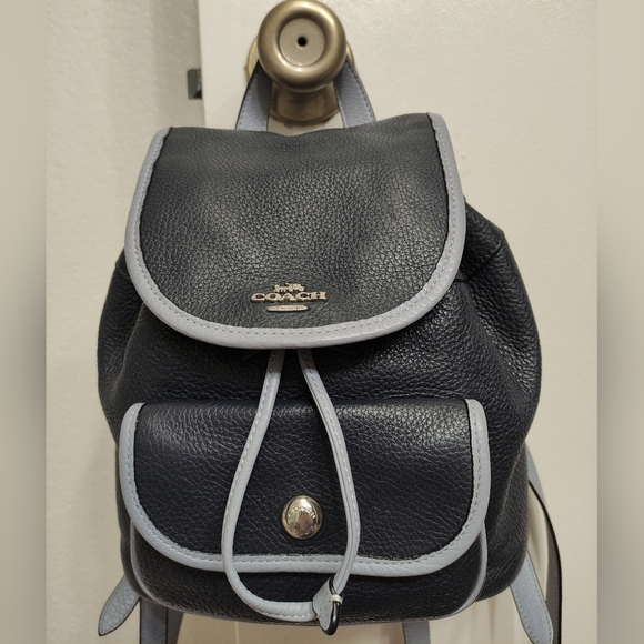 Coach C5672 Pennie backpack 22 in Pebble Leather Midnight Multi - Picture 9 of 14
